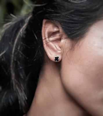 Black Tourmaline Stud Earrings - Image 2