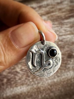 Capricorn & Onyx Zodiac pendant