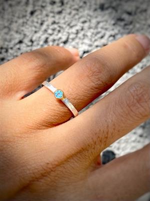 Gold Plated Crystal Dainty Ring - Image 2