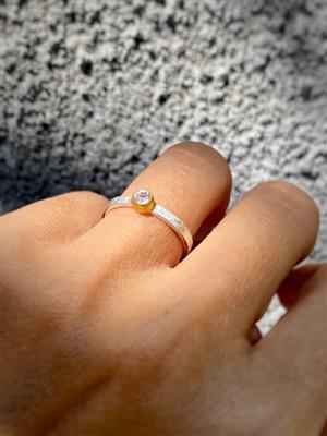 Gold Plated Crystal Dainty Ring - Image 4