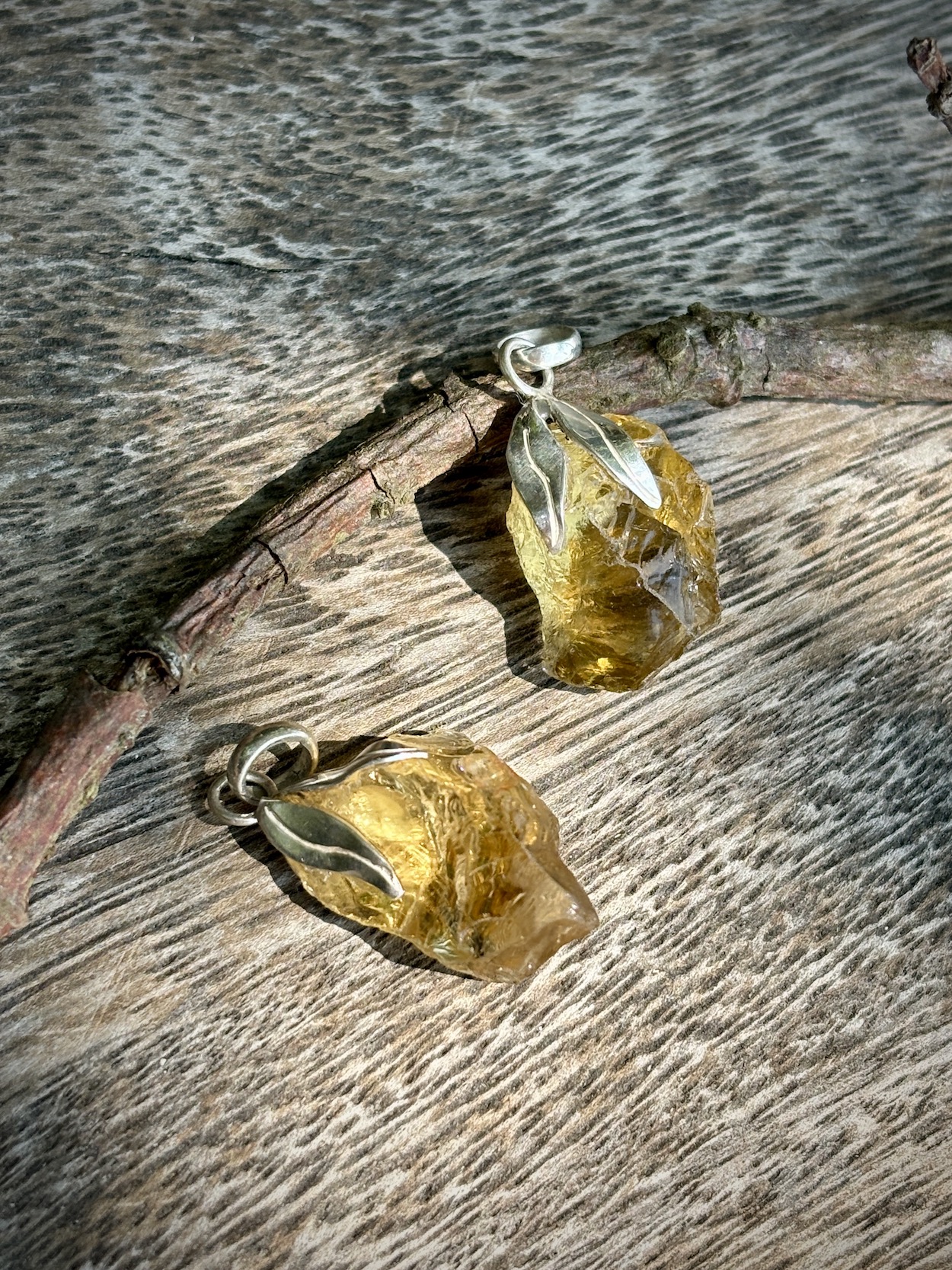 Golden Glow: Raw Citrine Pendant