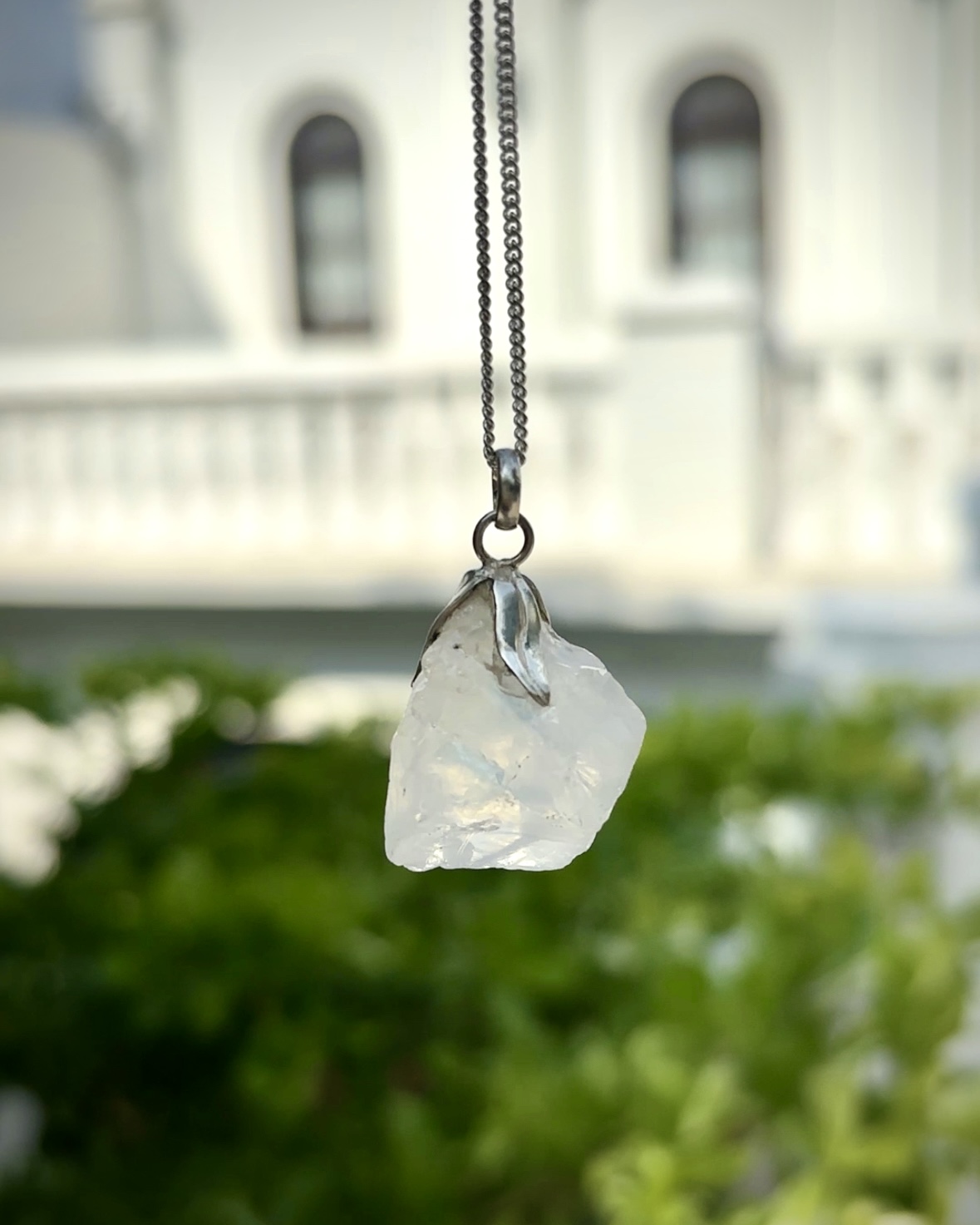 Enchanted Moonlight; Raw Moonstone Pendant - Image 3