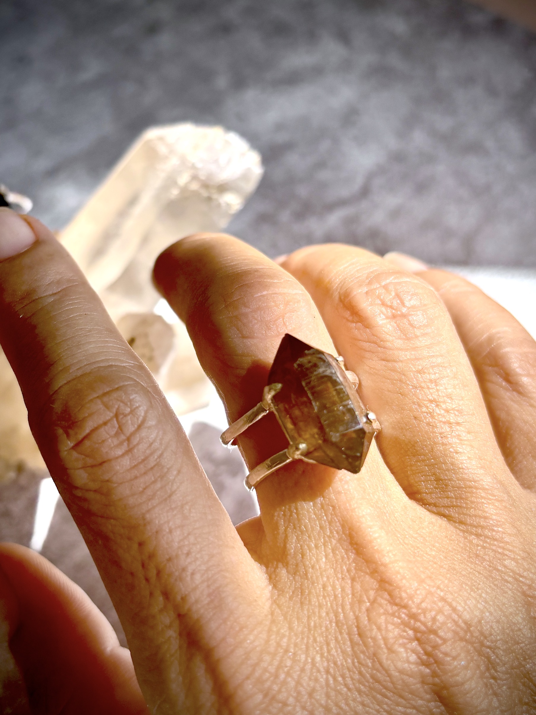 Black Herkirmer Adjustable Ring - Image 2