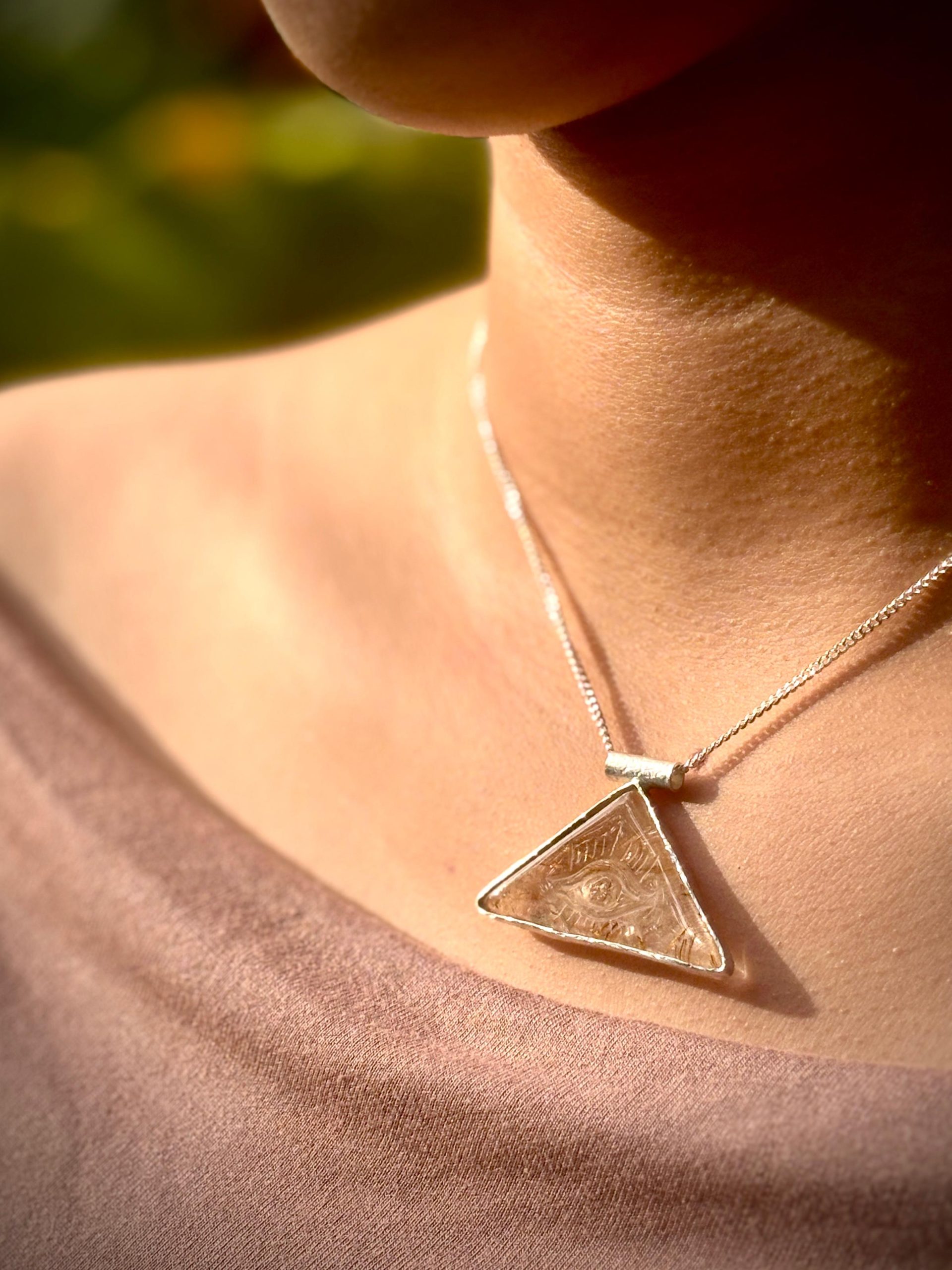 Golden Rutilated Quartz Pendant-'All Seeing Eye ' - Image 2